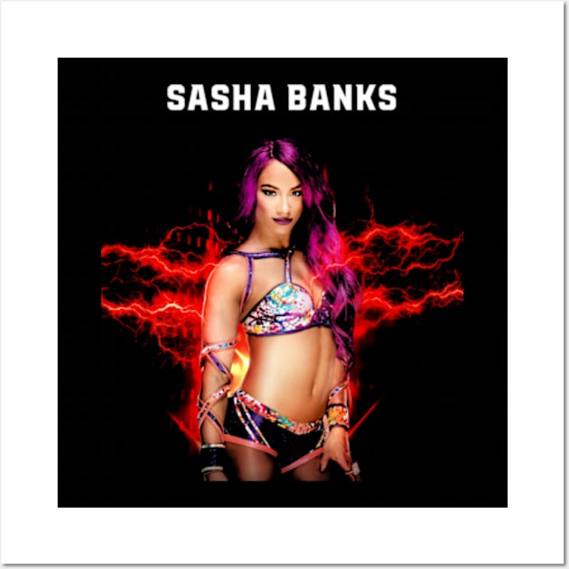 Sasha Banks Wall Art by Crystal and Diamond